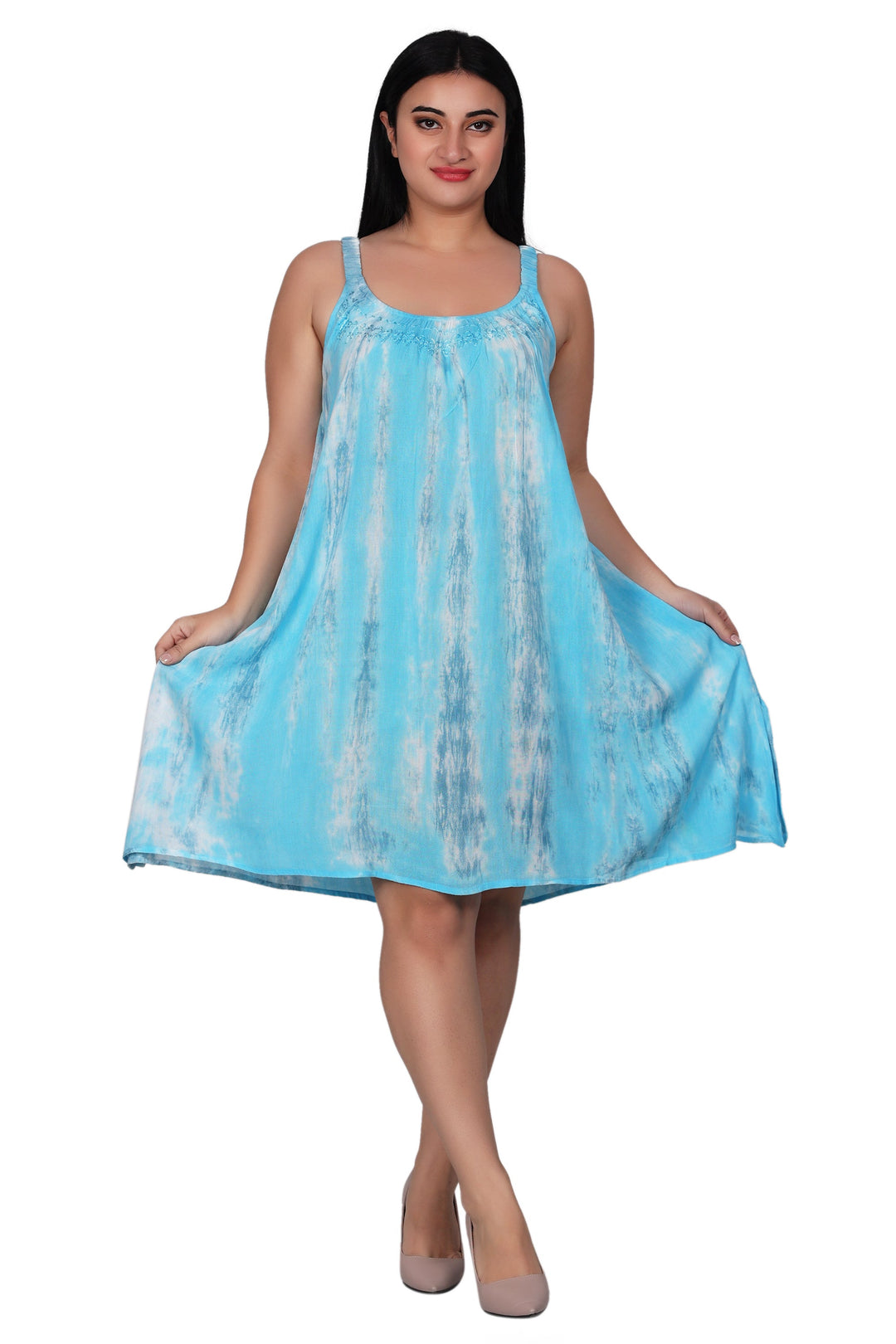 Elastic Strap Tie Dye Dress 362216EN