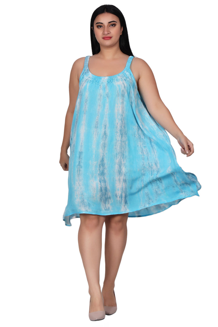 Elastic Strap Tie Dye Dress 362216EN