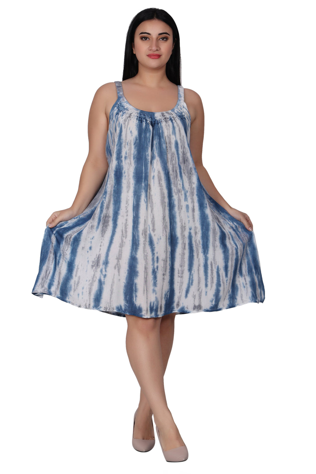 Elastic Strap Tie Dye Dress 362216EN