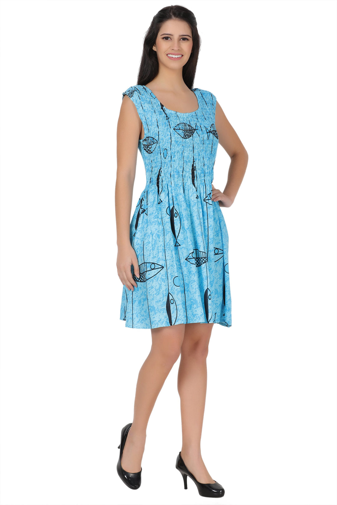 Fish Print Tube Dress 362212