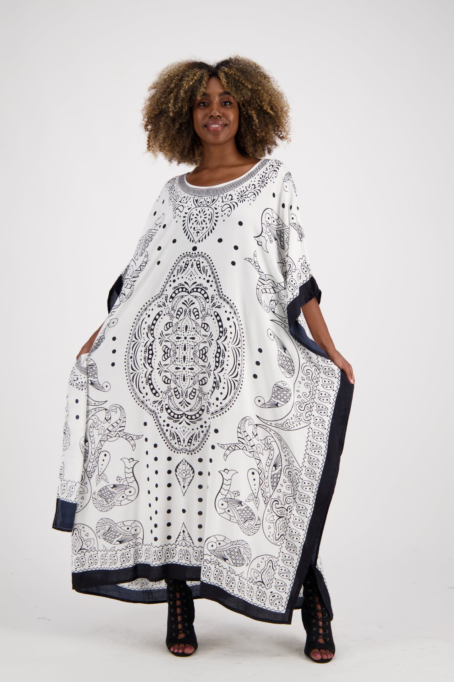 Geometric Print Kaftan KAF-1040