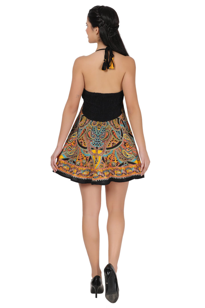 Halter Top Elastic Back Batik Dress PD-9727