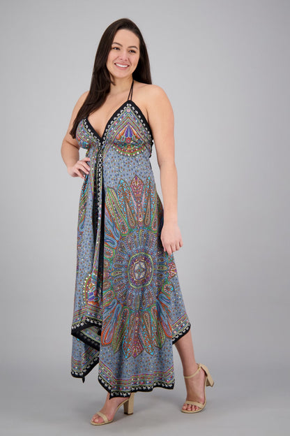 Long Batik Halter Dress 1956