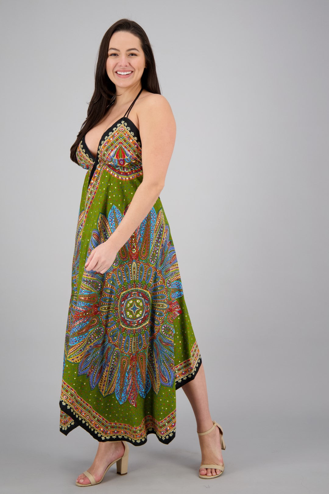 Long Batik Halter Dress 1956