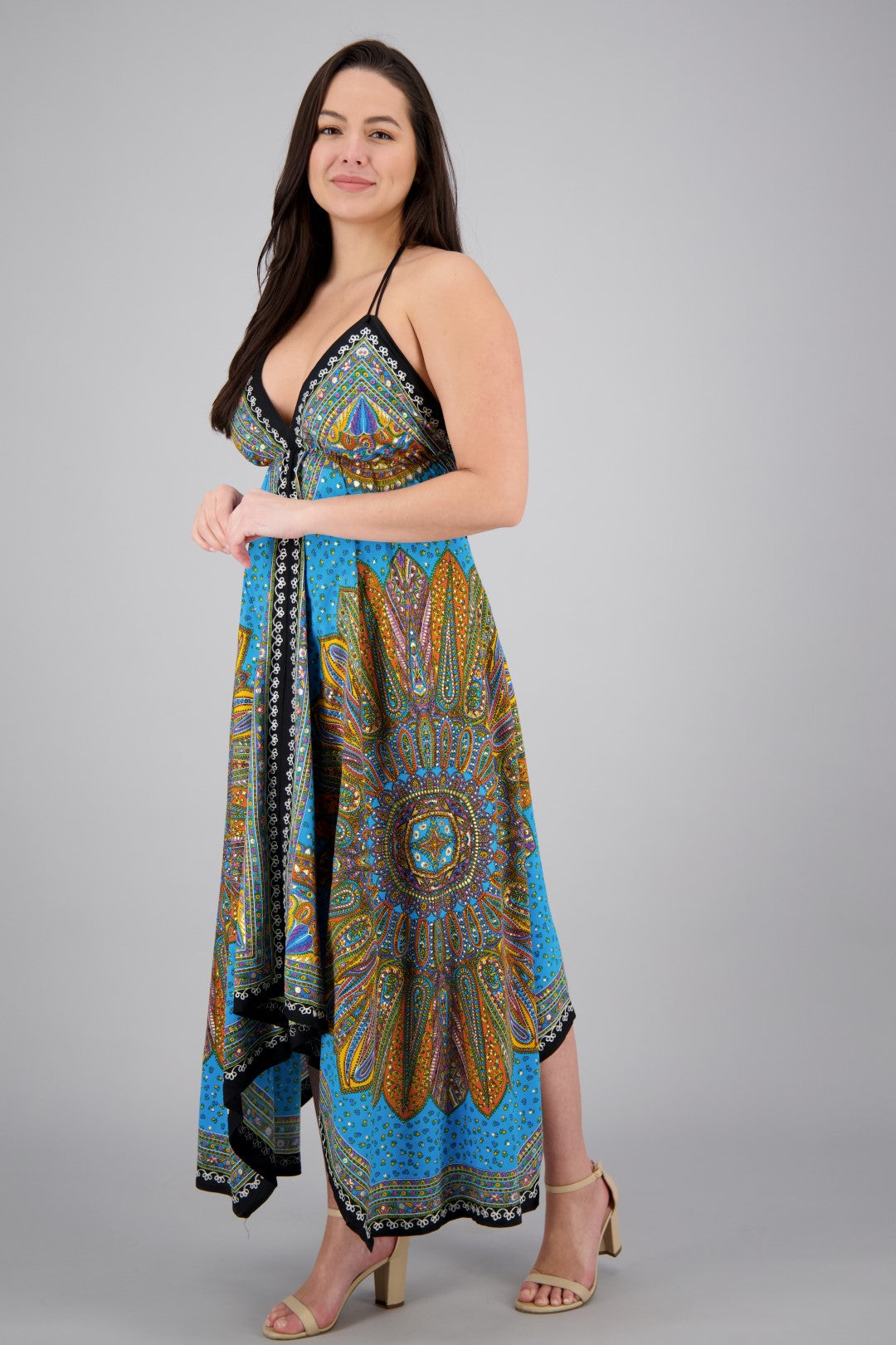 Long Batik Halter Dress 1956