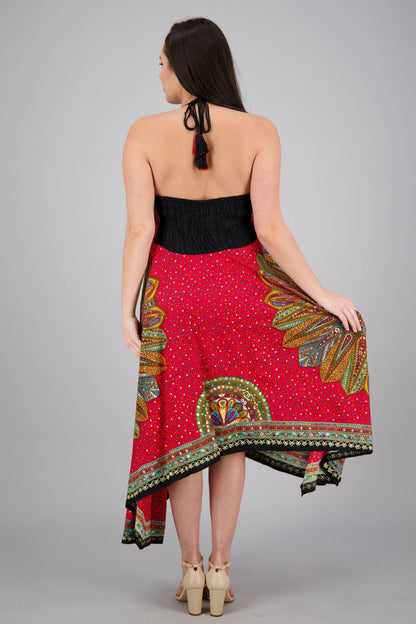 Long Batik Halter Dress 1956