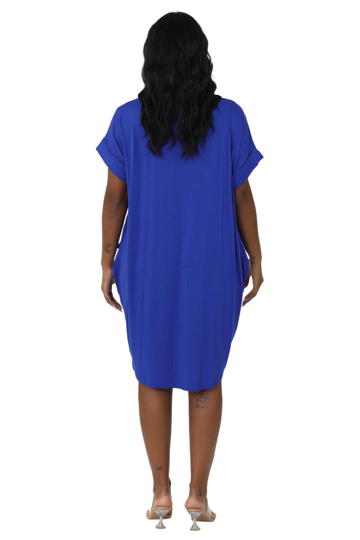 Mid-Length "Faith" Knitted Short Sleeve Dress 5555