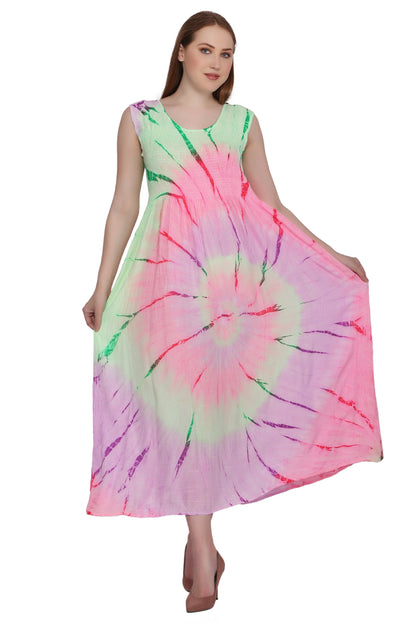 Neon Tie Dye Sleeveless Dress 522138