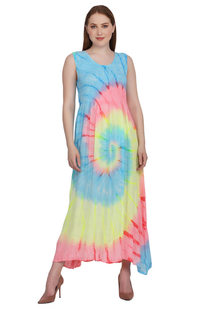 Neon Tie Dye Sleeveless Dress 522138