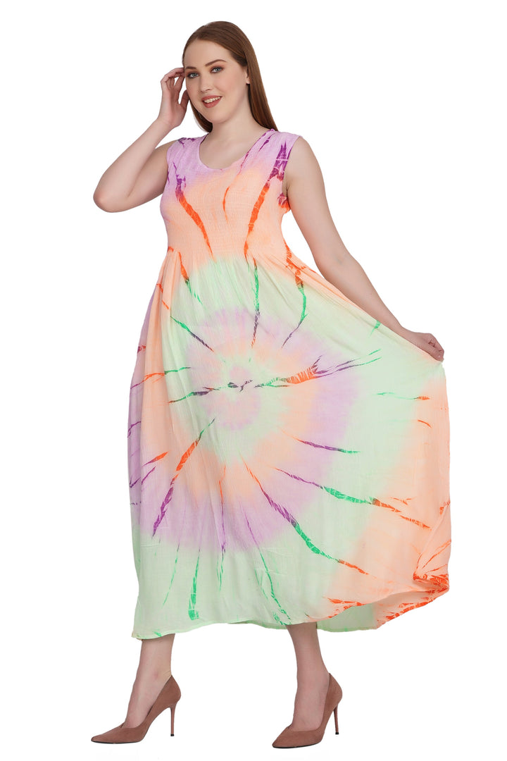 Neon Tie Dye Sleeveless Dress 522138