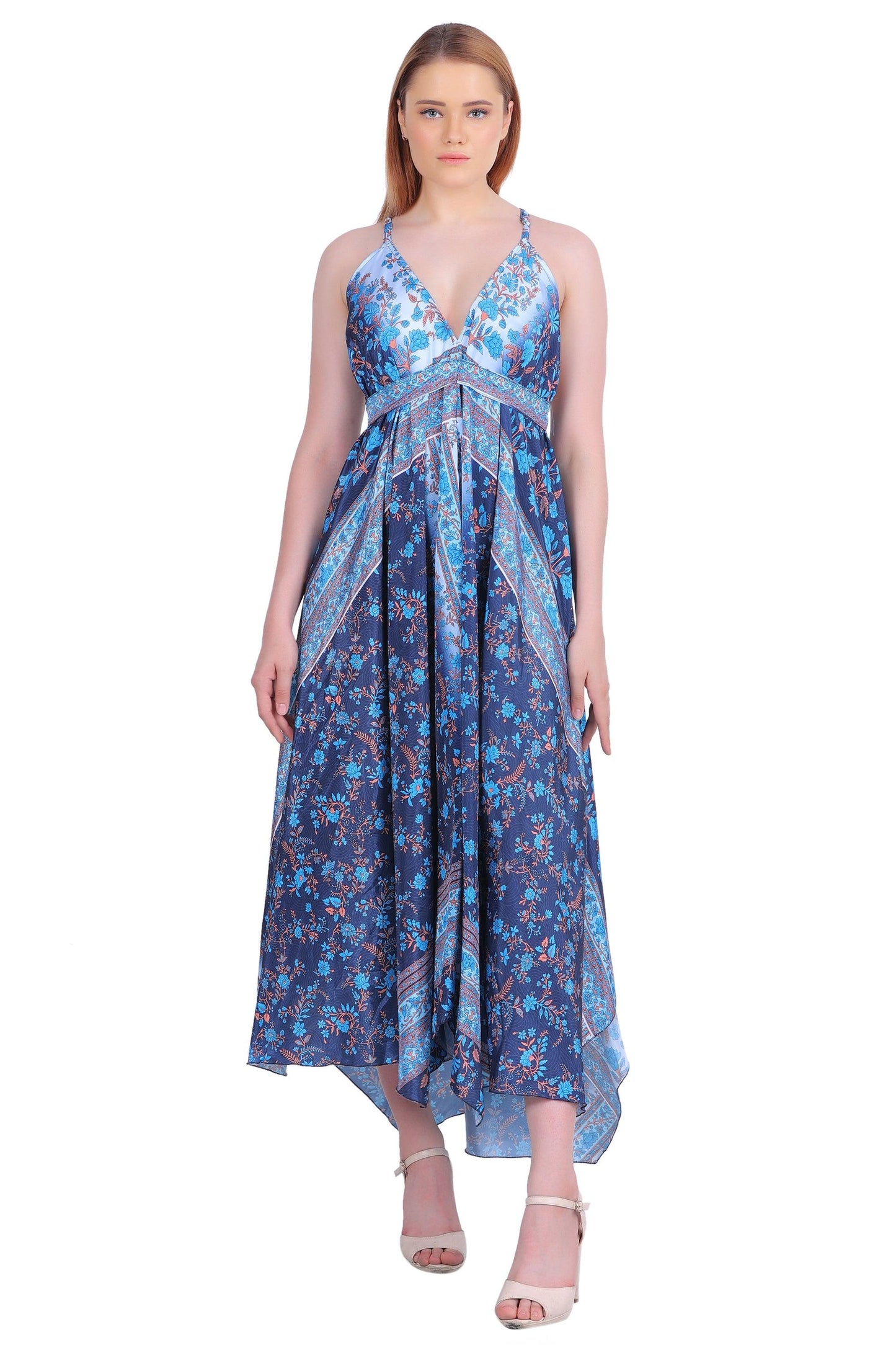 Printed Silk Dress AB-12009