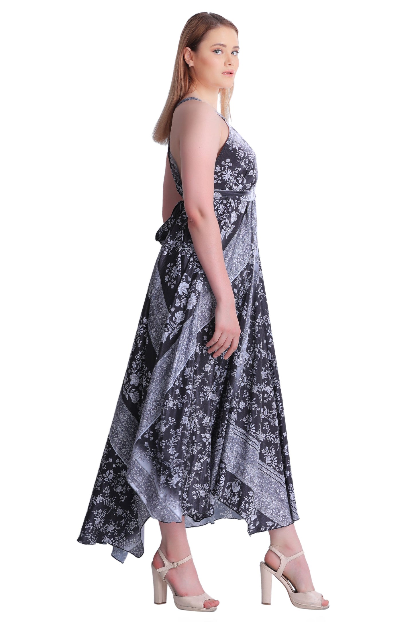 Printed Silk Dress AB-12009