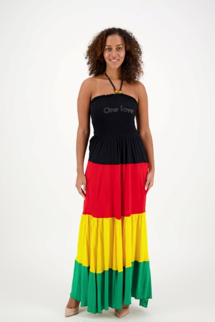 One Love Rasta Tube Dress R471