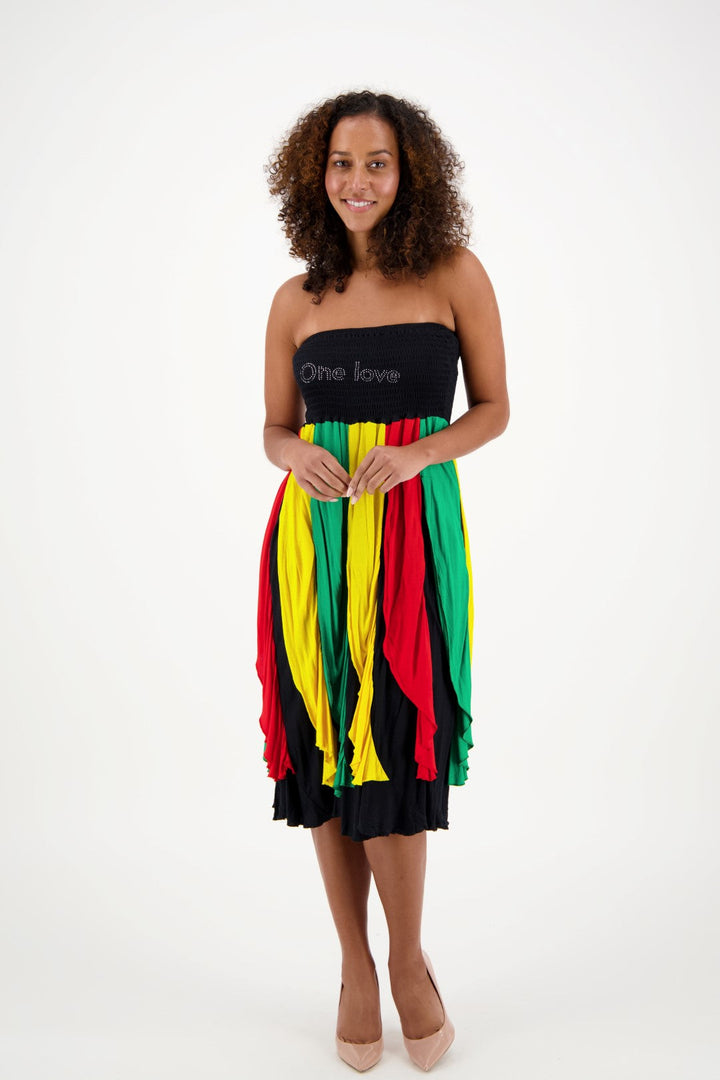 One Love Rasta Dress R478