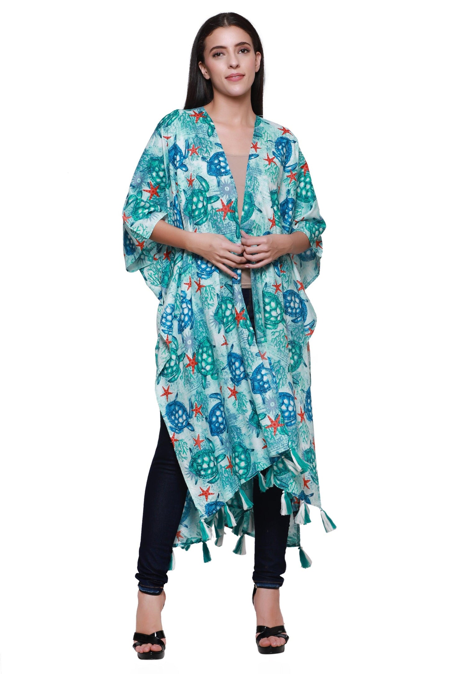 Resort Turtle Print Beach Cover-Up 22033