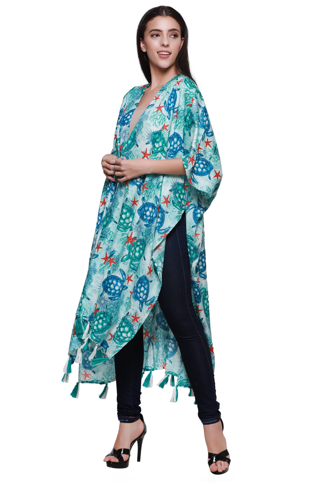 Resort Turtle Print Beach Cover-Up 22033