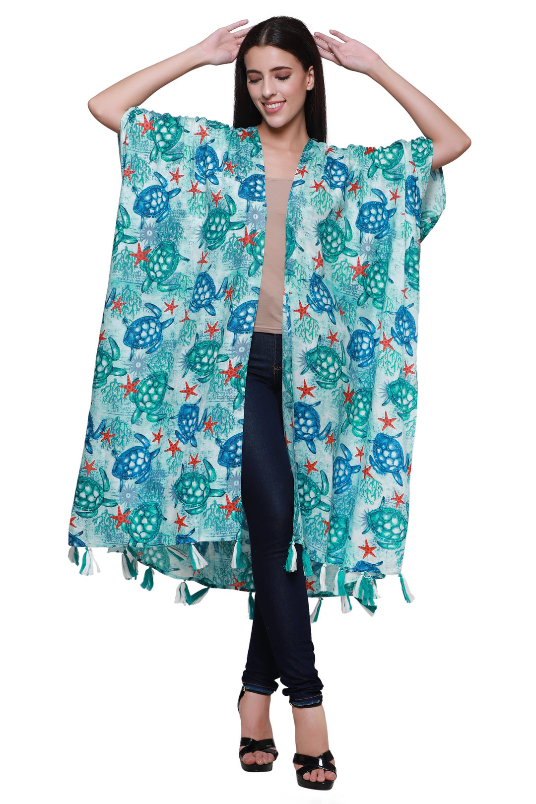 Resort Turtle Print Beach Cover-Up 22033