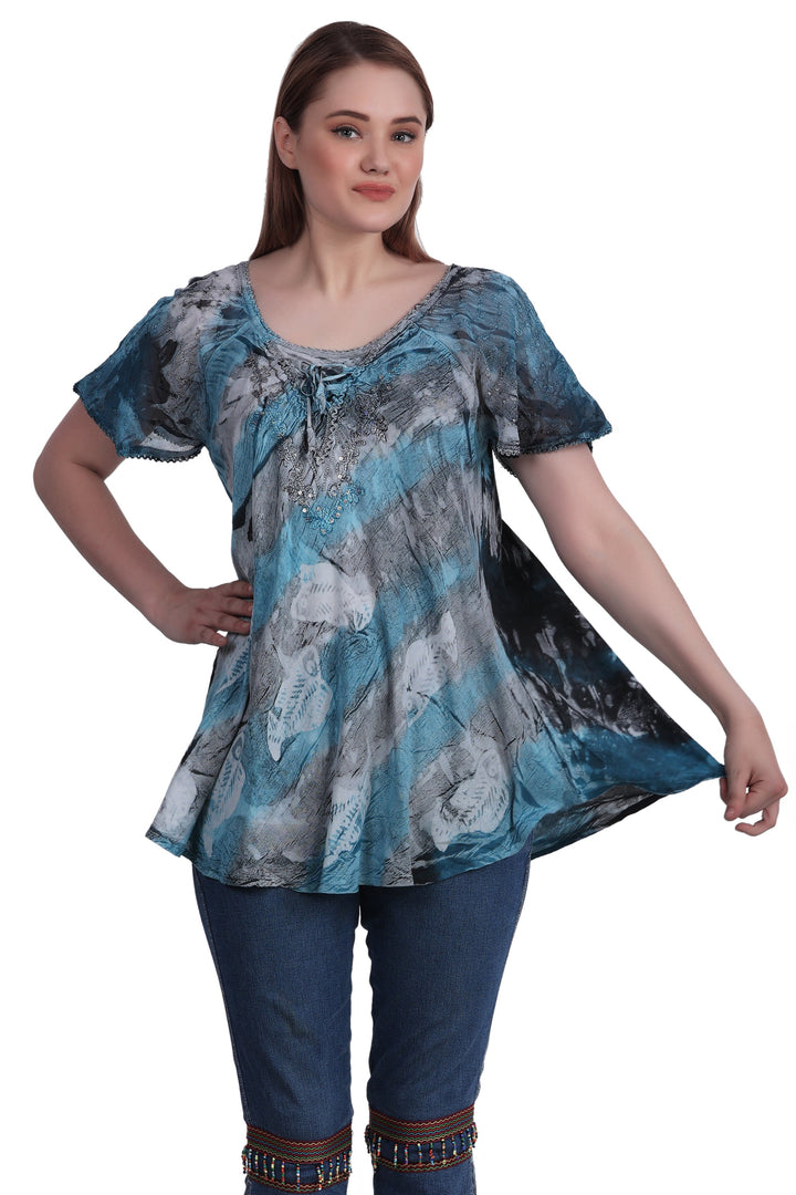 Seashell Tie Dye Blouse 302178