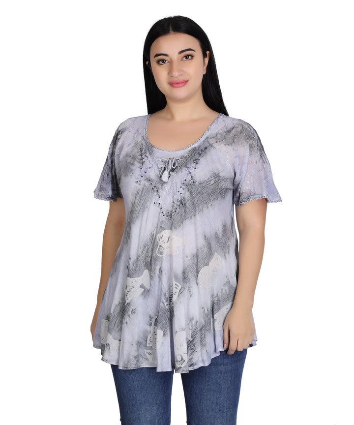 Seashell Tie Dye Blouse 302178