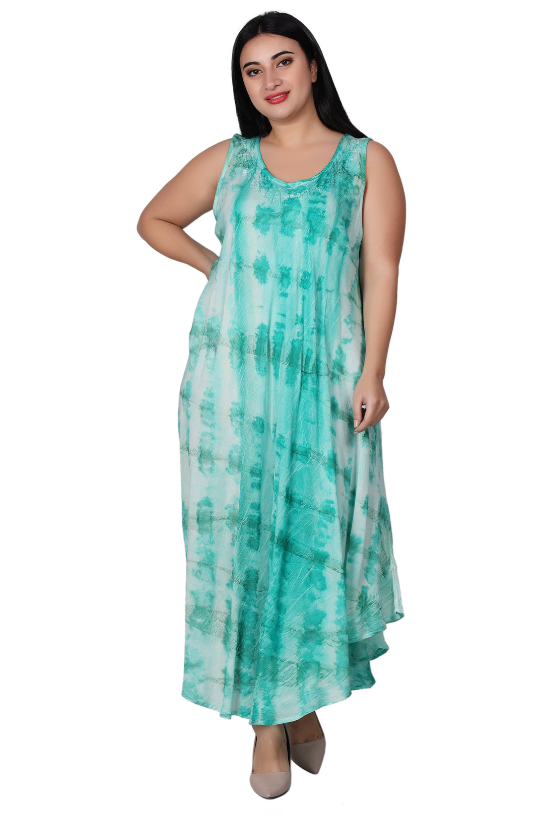 Sleeveless Tie Dye Beach Dress 522138R