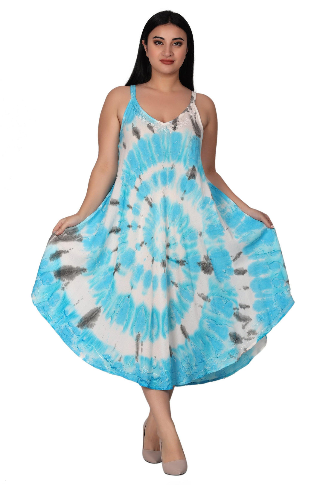 Spaghetti Strap Tie Dye Dress 482174