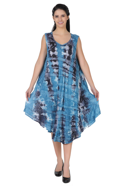 Stonewash Tie Dye Beach Dress 362168R