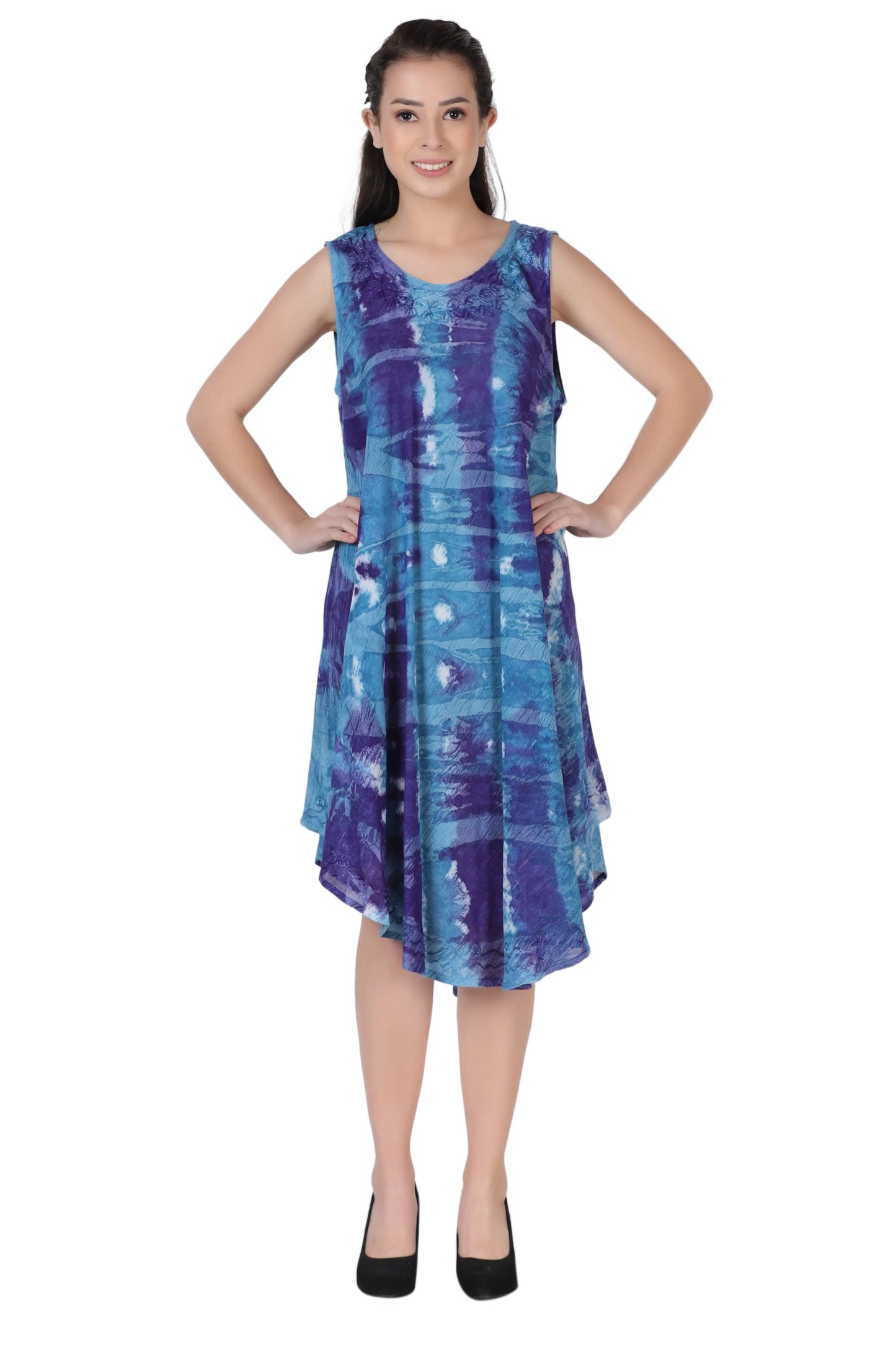 Stonewash Tie Dye Beach Dress 362168R