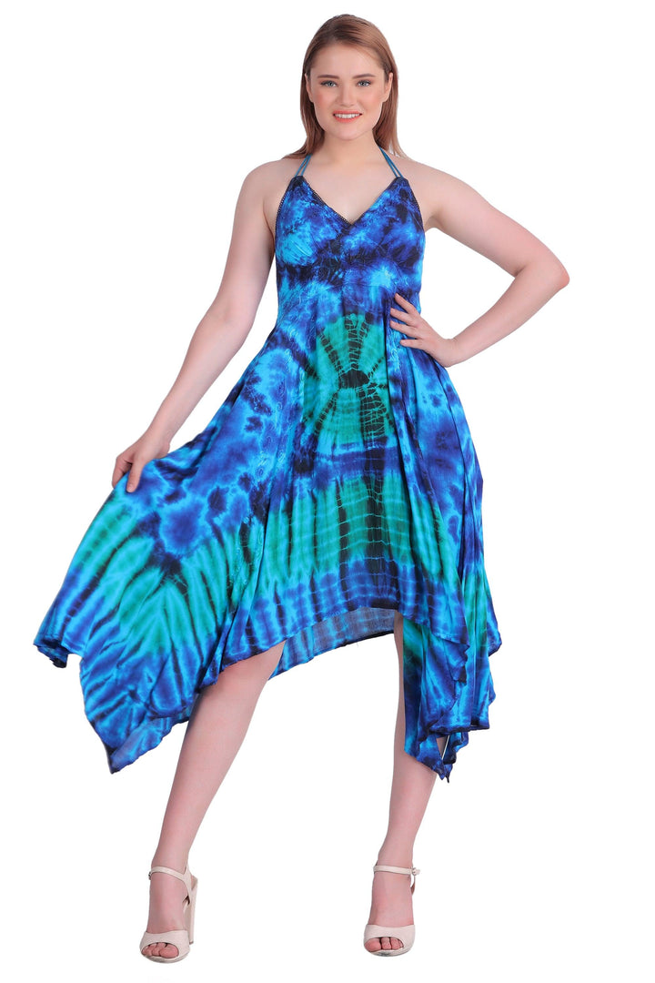 Tie Dye Acid Wash Dress (S/M-1X/2X) 4 Colors ADL30331