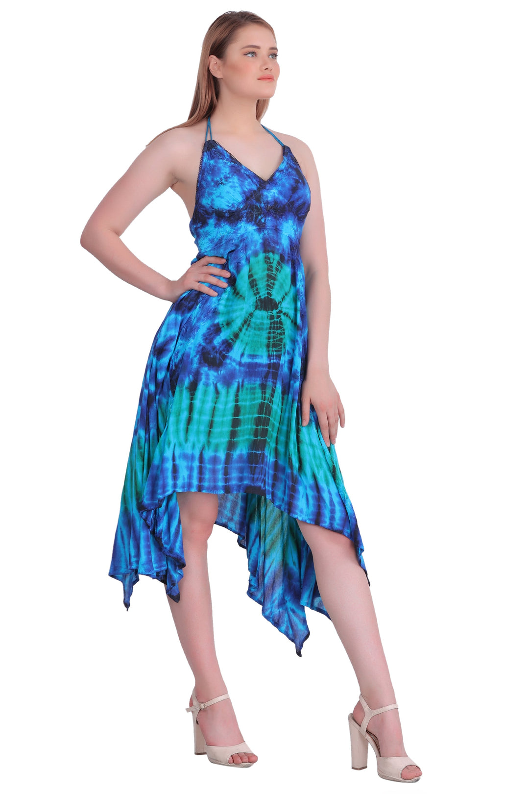 Tie Dye Acid Wash Dress (S/M-1X/2X) 4 Colors ADL30331