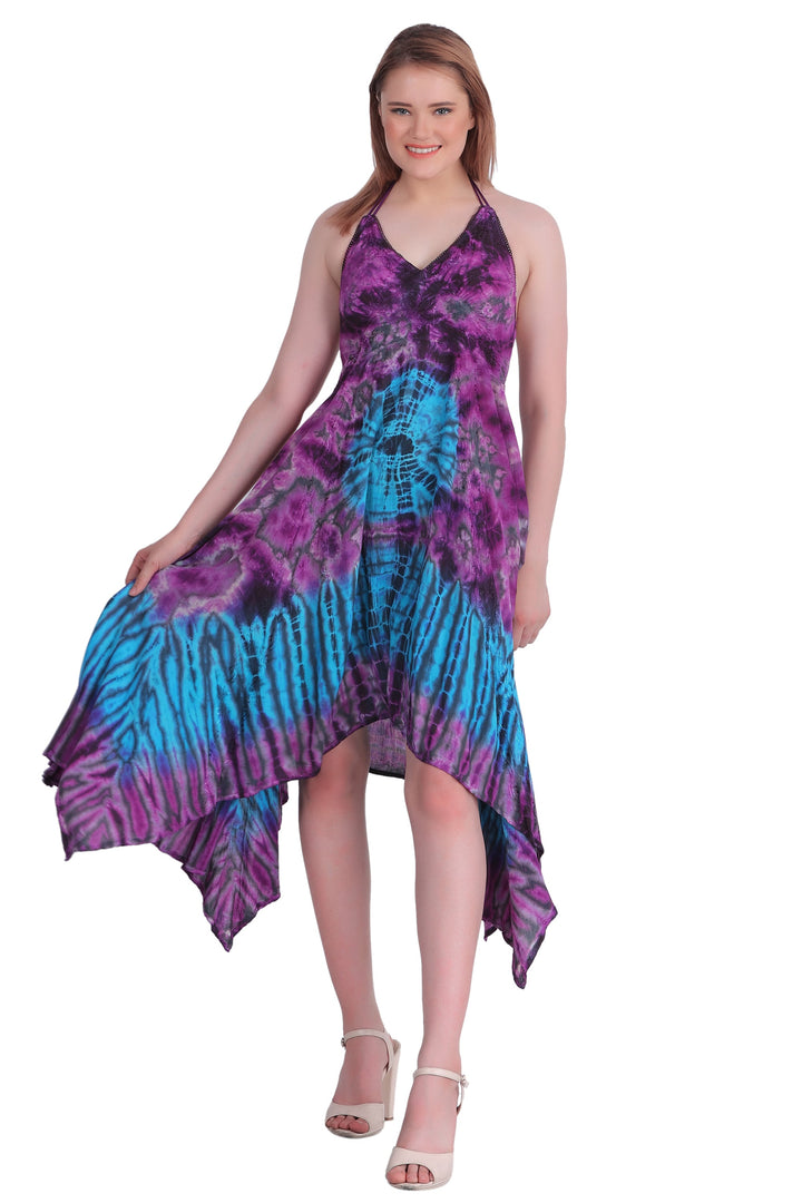 Tie Dye Acid Wash Dress (S/M-1X/2X) 4 Colors ADL30331