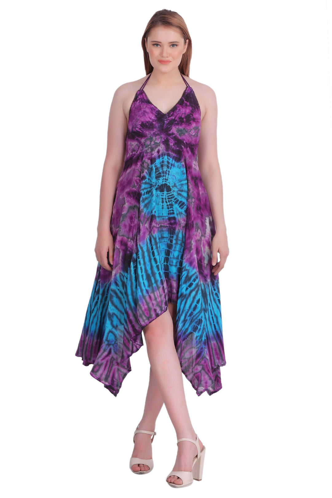 Tie Dye Acid Wash Dress (S/M-1X/2X) 4 Colors ADL30331