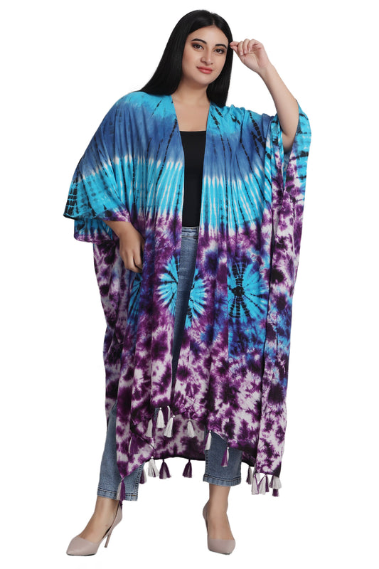 Tie Dye Beach Cover-Up Kimono 22036