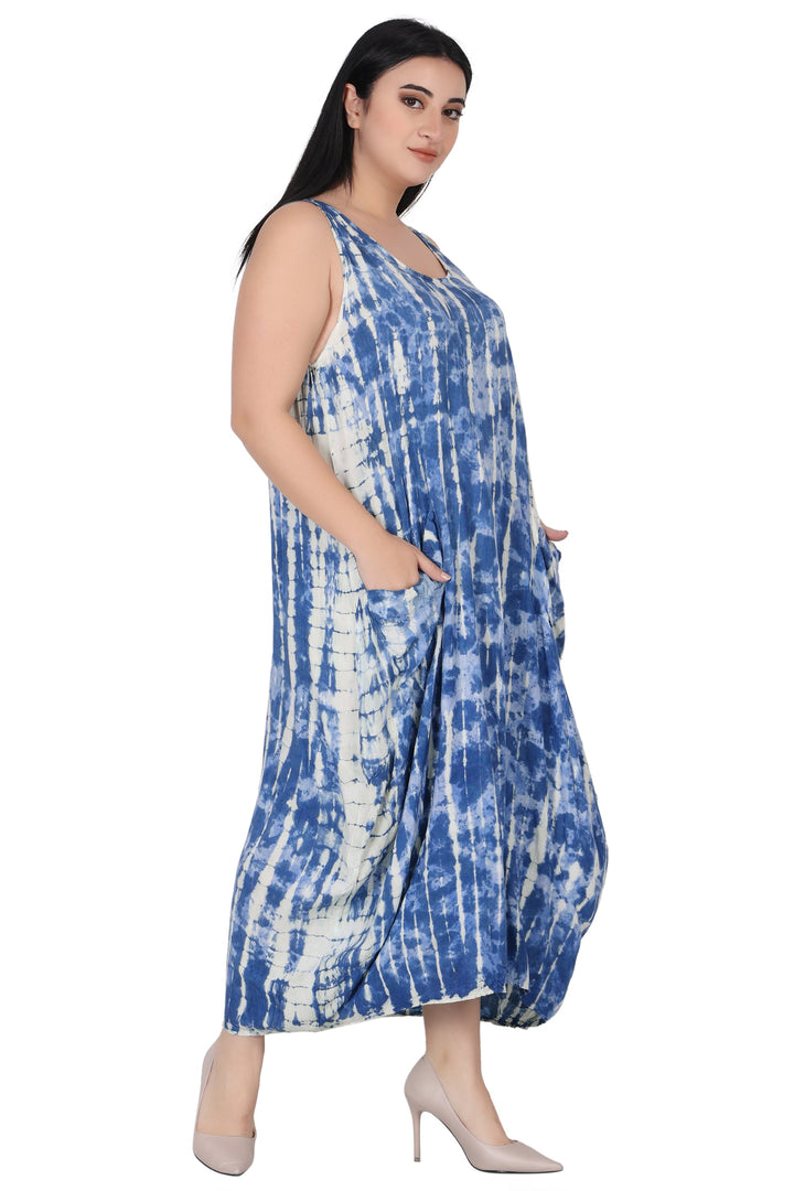 Tie Dye Maxi Dress w/ Pockets 522124