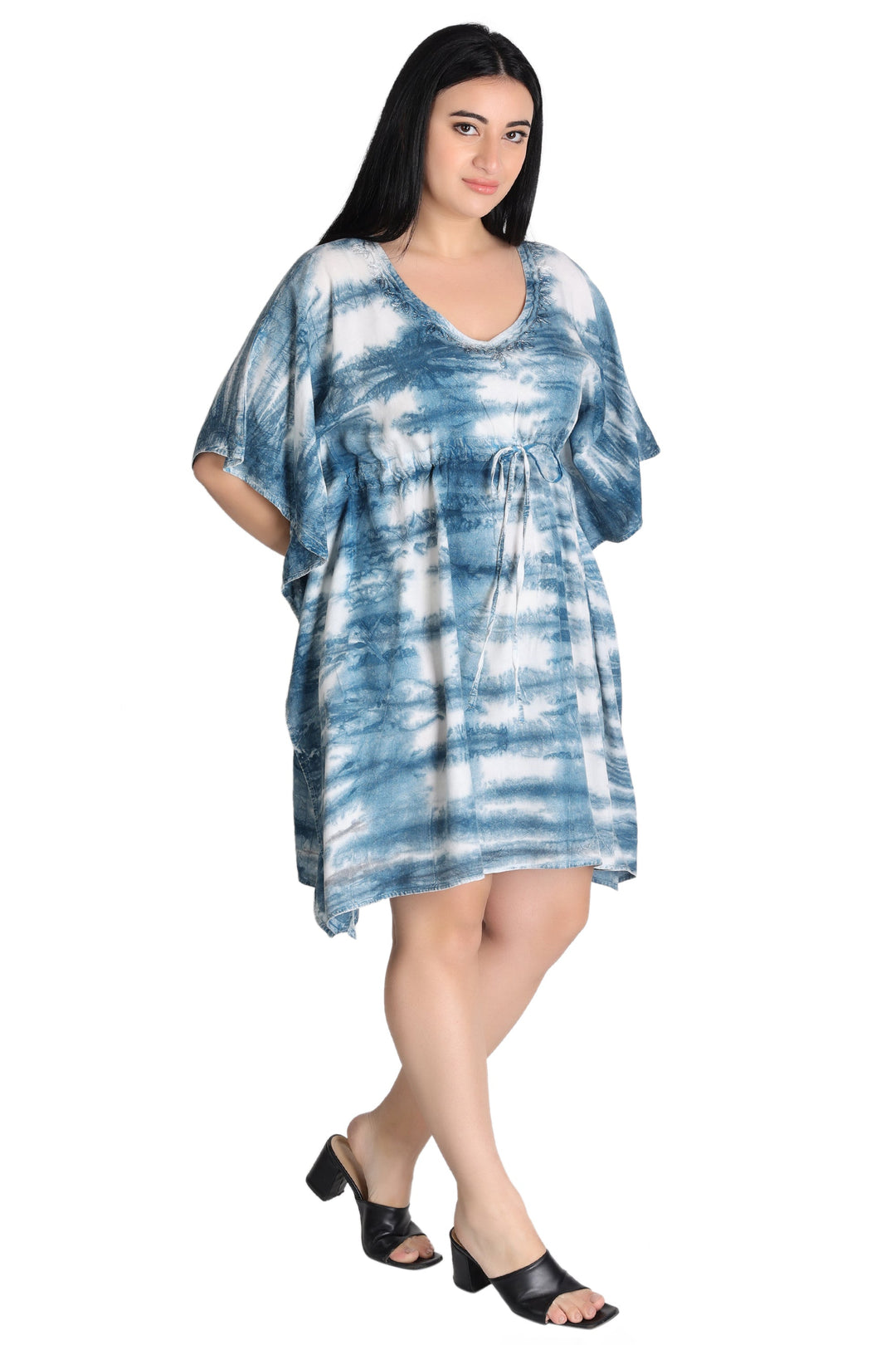 Tie Dye Mid Length Kaftan KAF1034