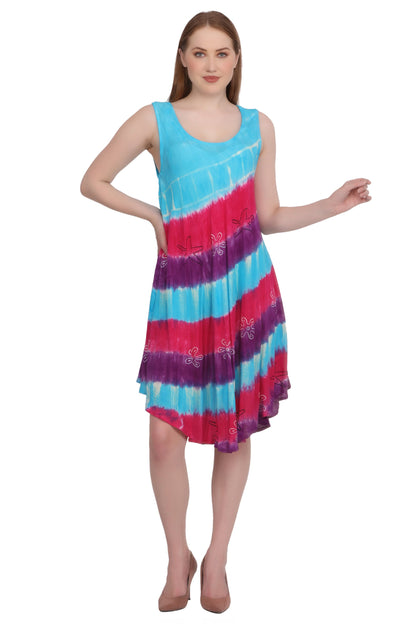 Tri-Color Tie Dye Dress 422213RR