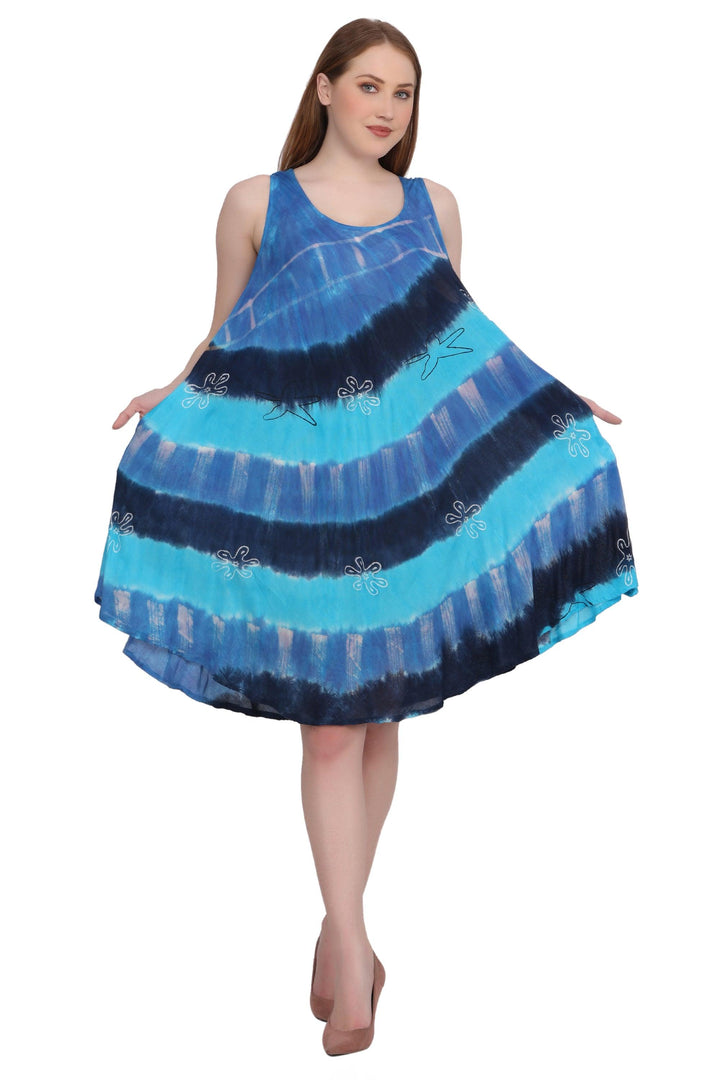 Tri-Color Tie Dye Dress 422213RR