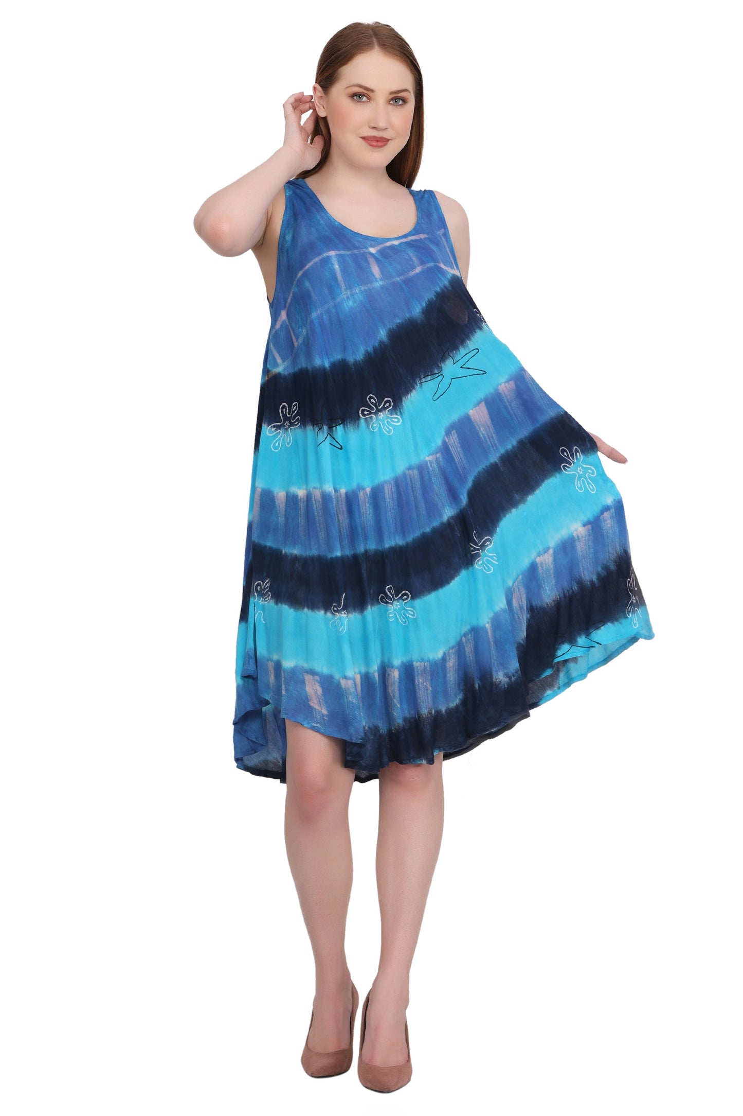 Tri-Color Tie Dye Dress 422213RR