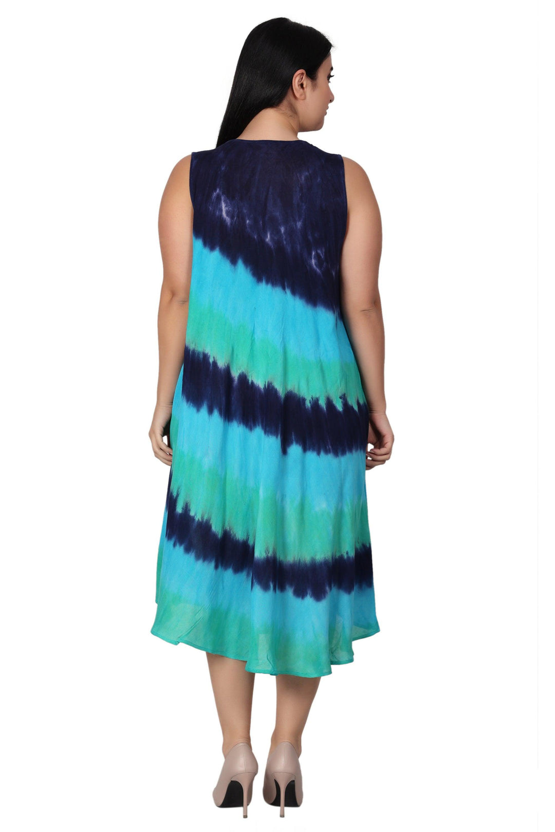 Tri-Color Tie Dye Dress 422213RR