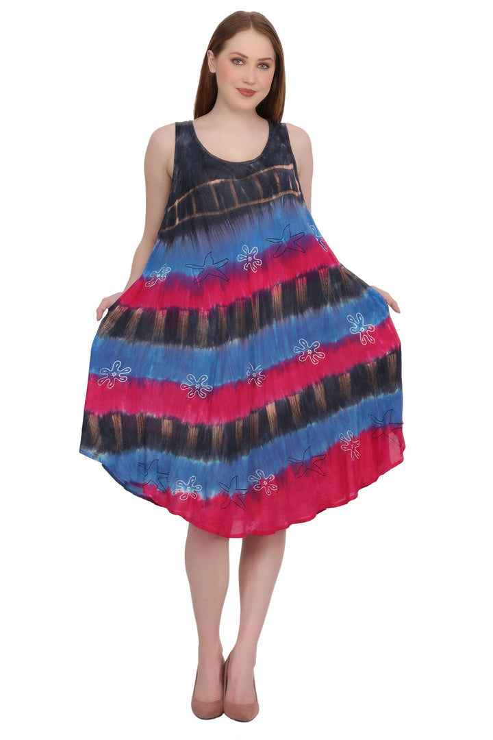 Tri-Color Tie Dye Dress 422213RR