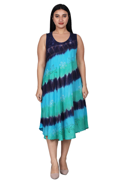 Tri-Color Tie Dye Dress 422213RR