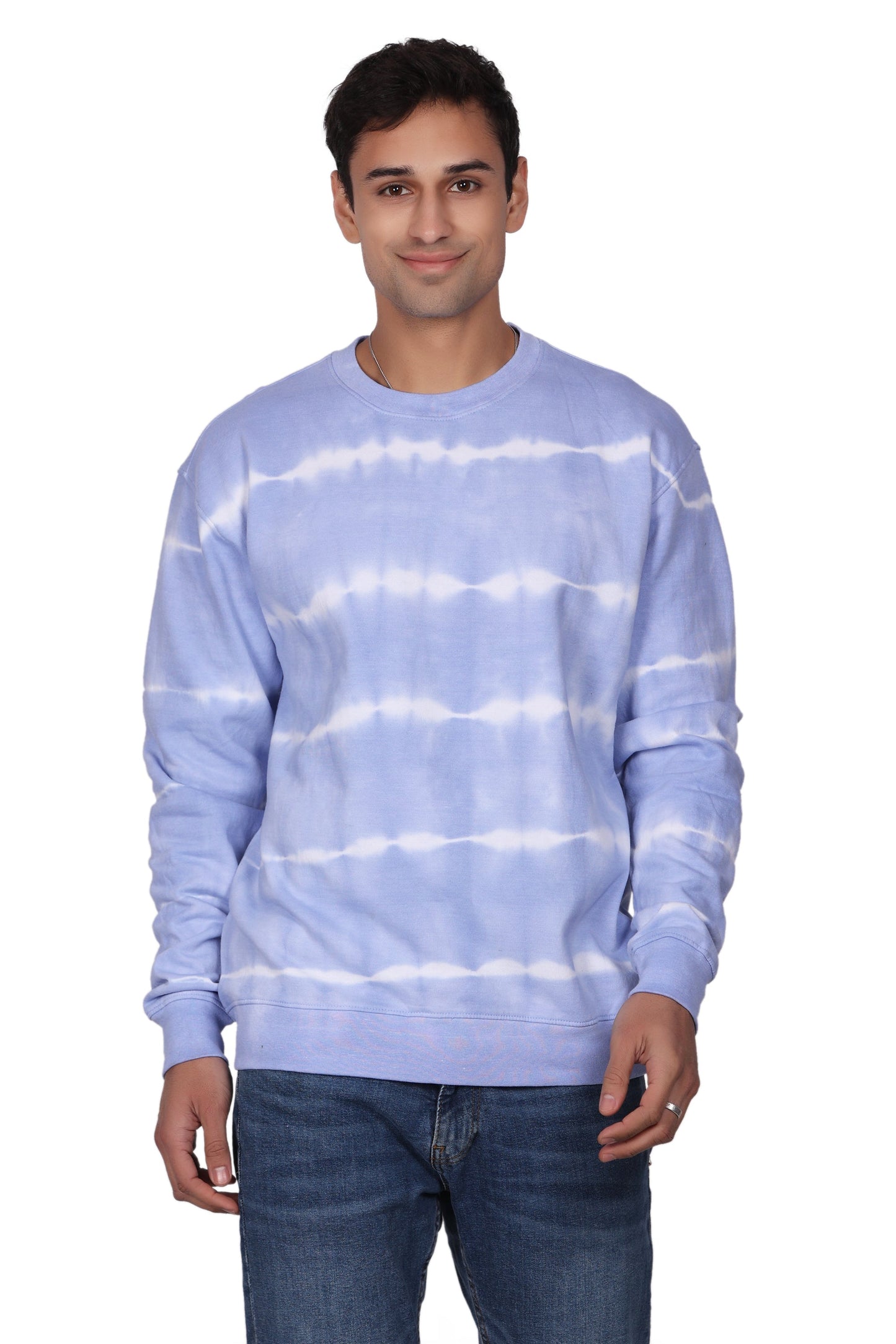 Unisex Tie Dye Crewneck Cotton Blend Comfortable Activewear 8604