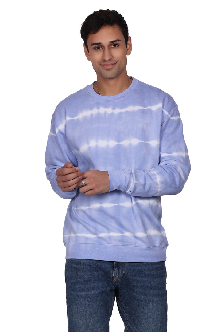 Unisex Tie Dye Crewneck Cotton Blend Comfortable Activewear 8604