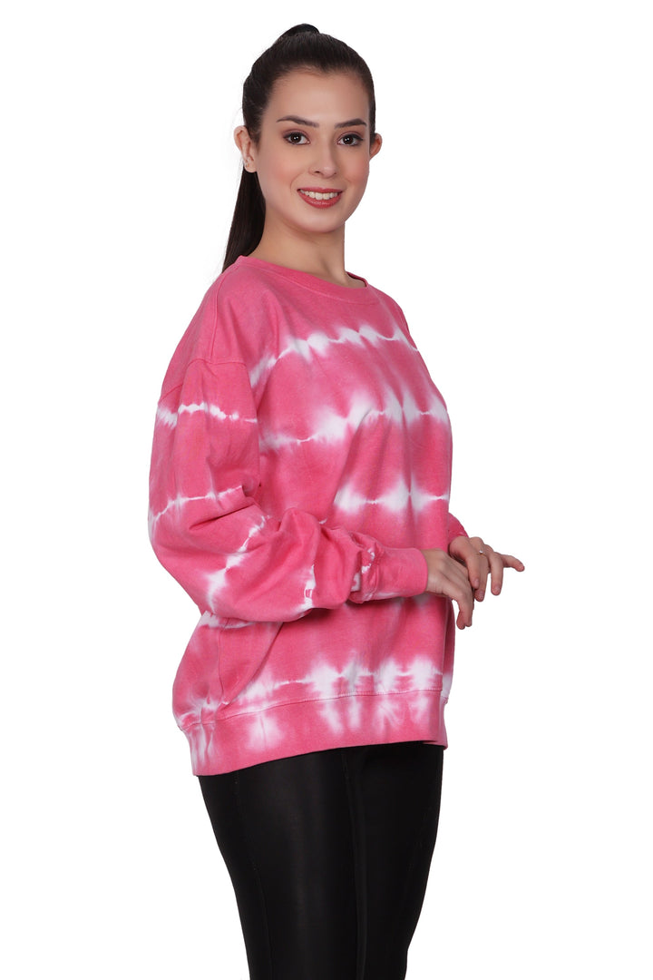 Unisex Tie Dye Crewneck Cotton Blend Comfortable Activewear 8604