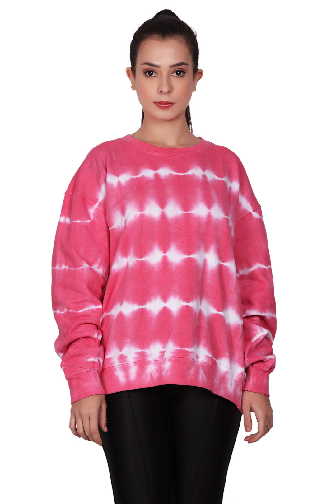 Unisex Tie Dye Crewneck Cotton Blend Comfortable Activewear 8604