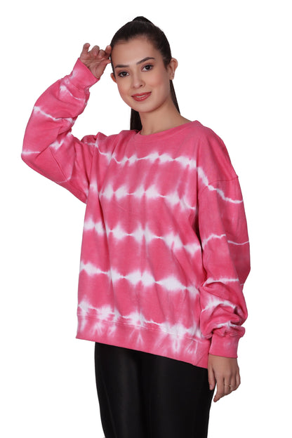 Unisex Tie Dye Crewneck Cotton Blend Comfortable Activewear 8604