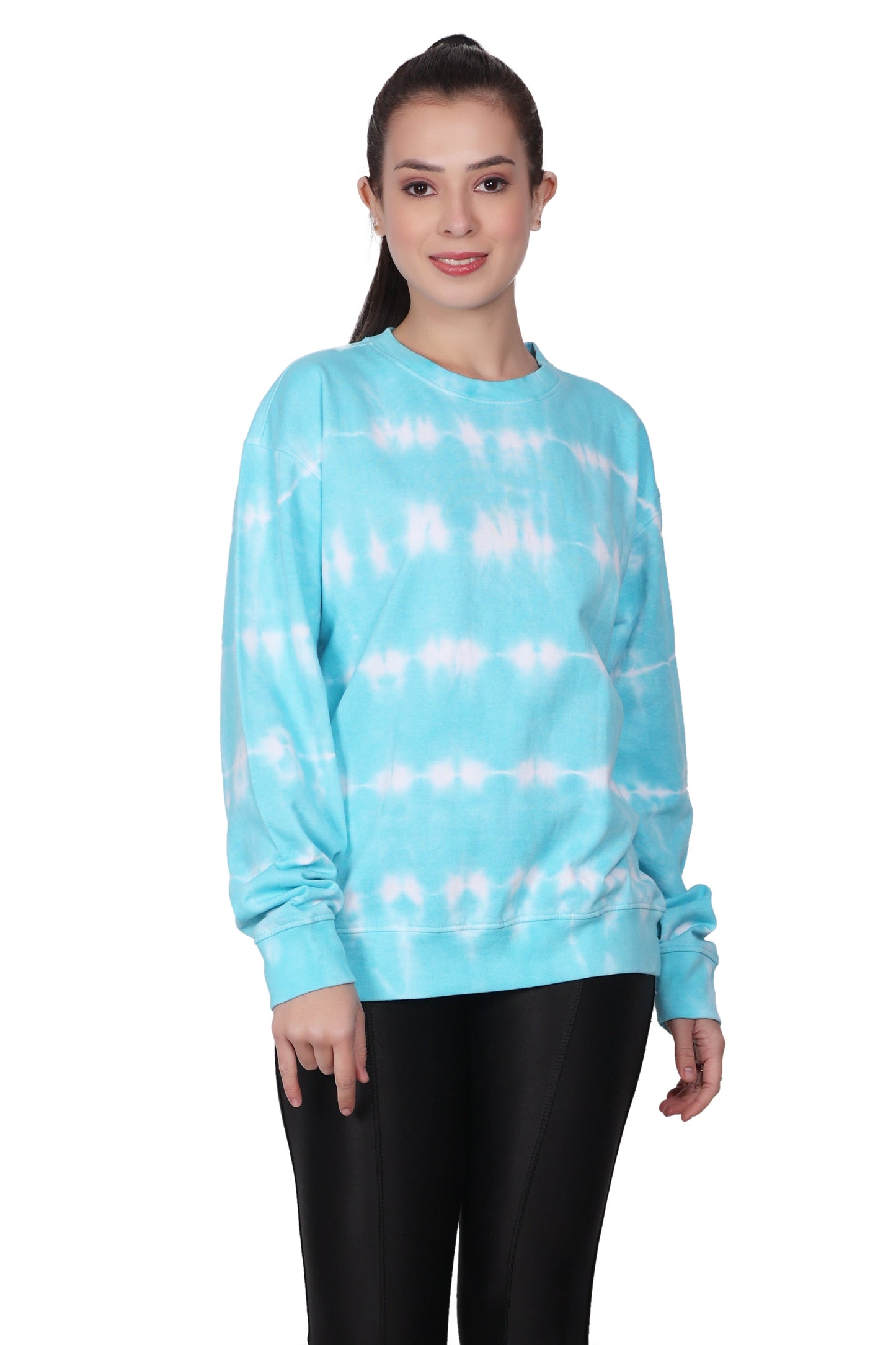 Unisex Tie Dye Crewneck Cotton Blend Comfortable Activewear 8604