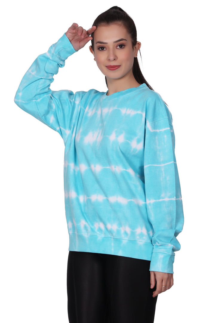 Unisex Tie Dye Crewneck Cotton Blend Comfortable Activewear 8604