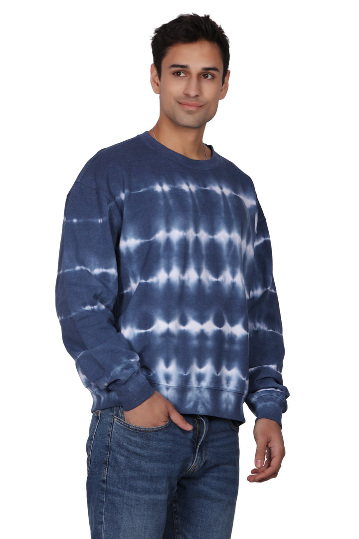 Unisex Tie Dye Crewneck Cotton Blend Comfortable Activewear 8604