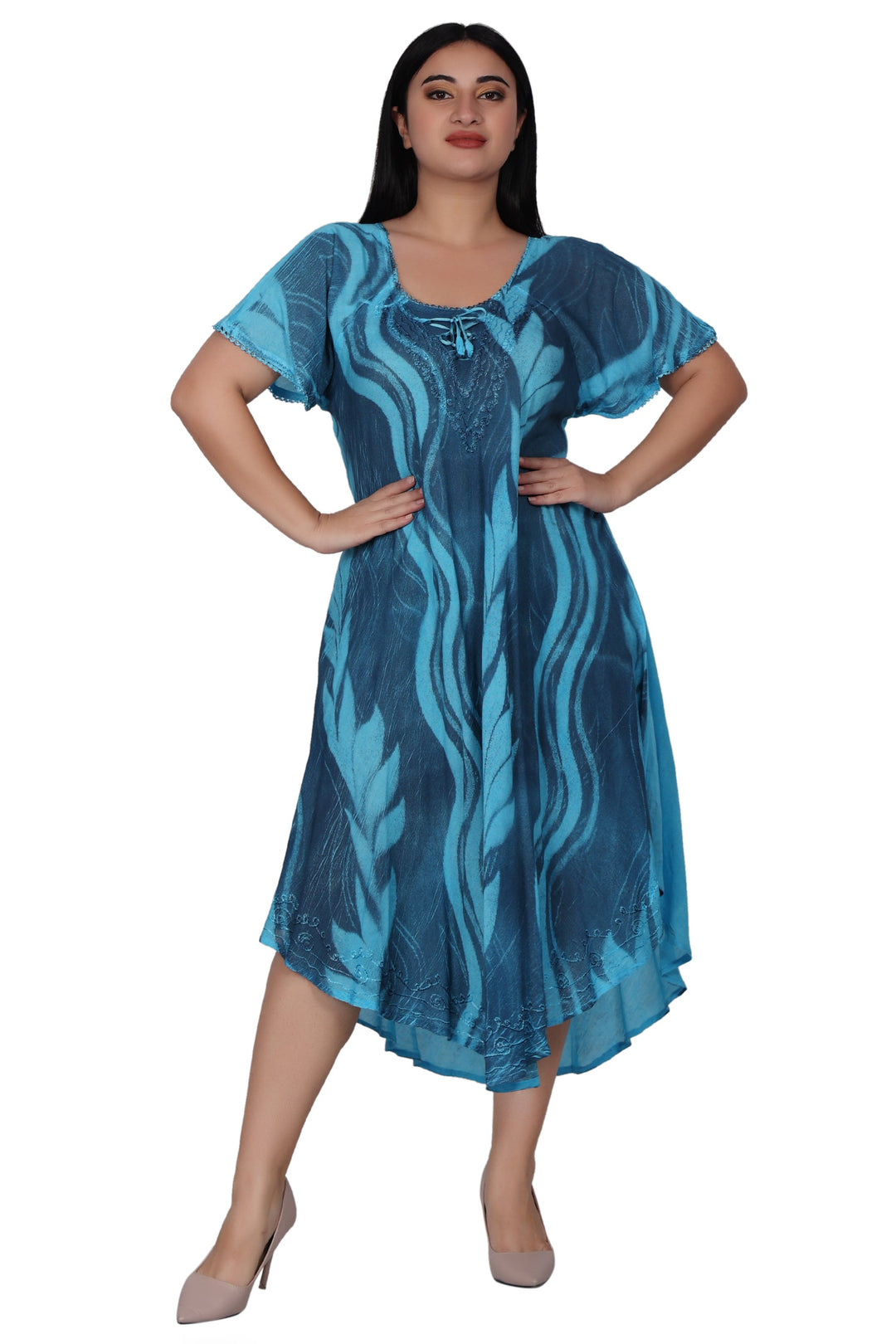 Wavy Tie Dye Dress 482164-SLVD