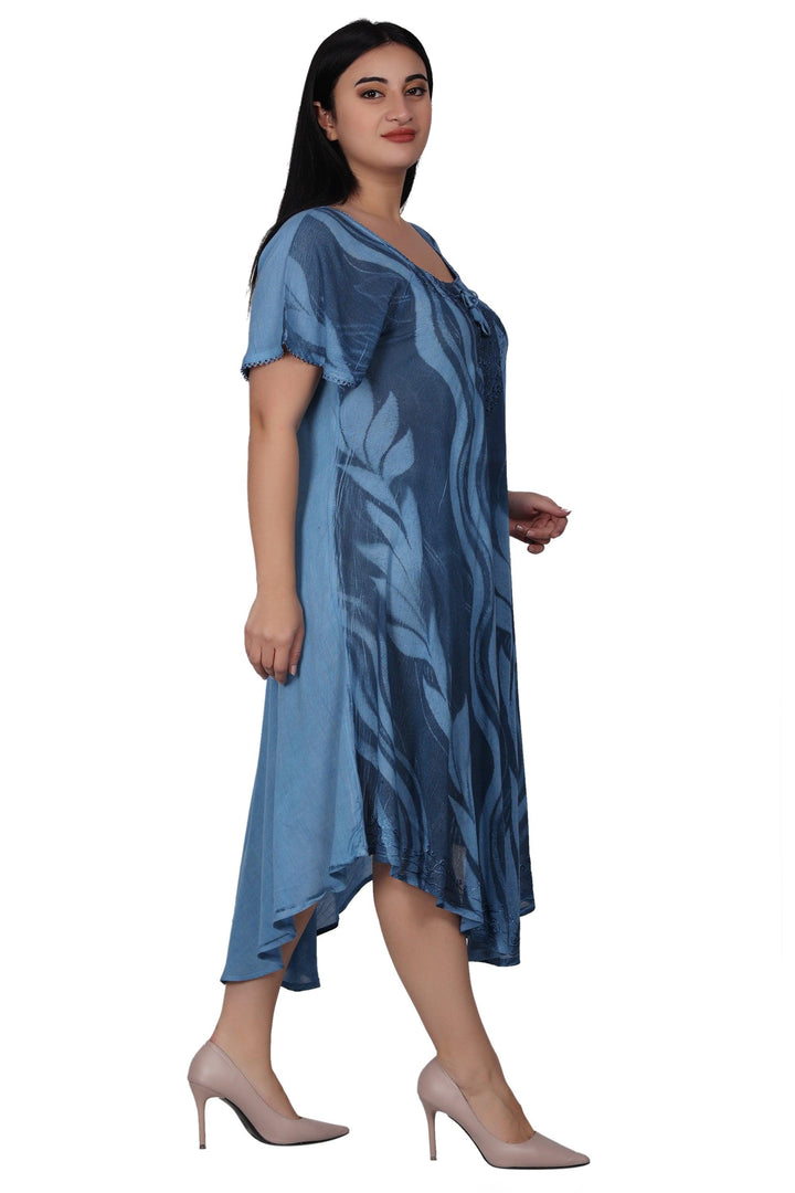 Wavy Tie Dye Dress 482164-SLVD